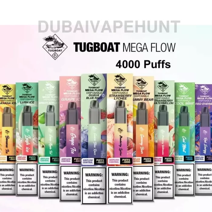 Disposable Vape in Dubai Of Tugboat Mega 4000 Puffs